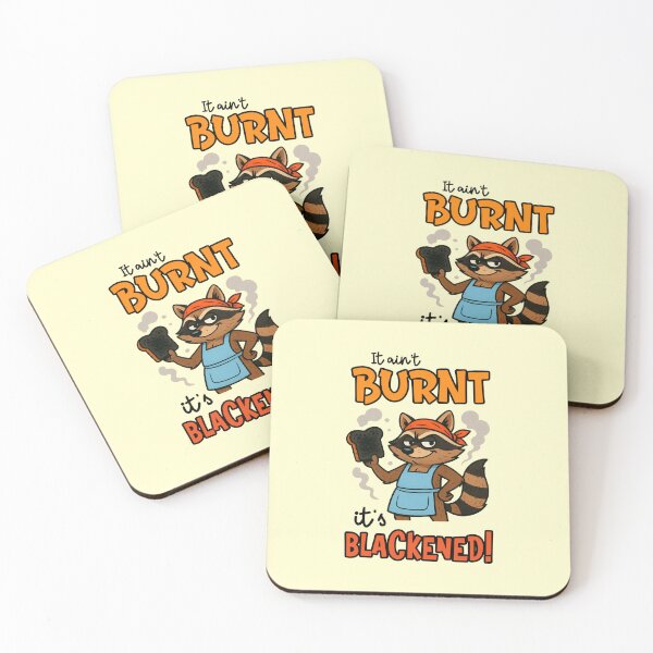 Item preview, It Aint Burnt Its Blackened Funny Raccoon Chef Cooking Fail Quote designed and sold by nookmerch97.