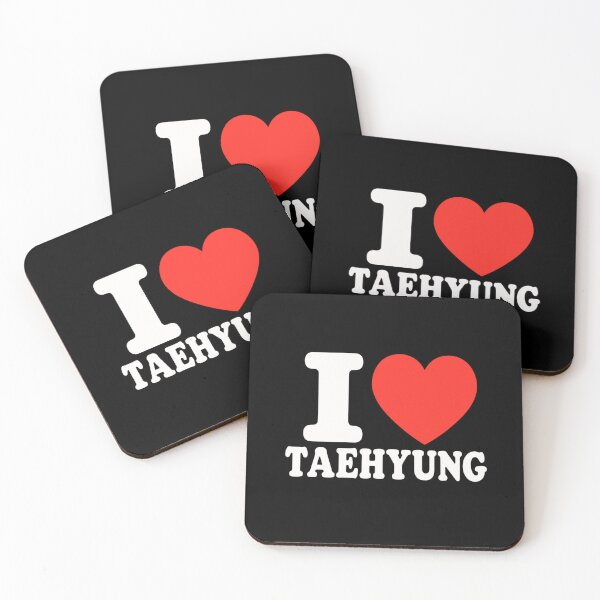 Item preview, I Love Taehyung Bold Heart Fan Tribute Graphic designed and sold by ROUX-ART.