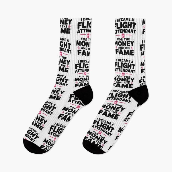 Item preview, I Became A Flight Attendant For The Money And The Fame Funny Cabin Crew Sarcastic Quote designed and sold by raedattia.
