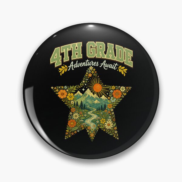 Item preview, 4th Grade Adventures Await Floral Mountain Sunset designed and sold by ROUX-ART.