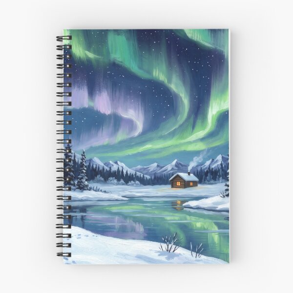 Item preview, Northern Lights Over the Yukon Wilderness designed and sold by RedPeaStudio.