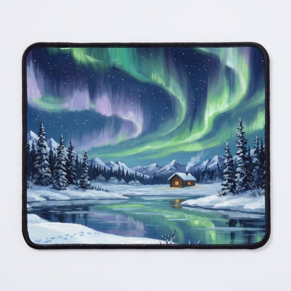 Item preview, Northern Lights Over the Yukon Wilderness designed and sold by RedPeaStudio.