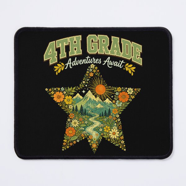 Item preview, 4th Grade Adventures Await Floral Mountain Sunset designed and sold by ROUX-ART.
