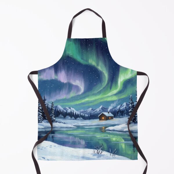 Item preview, Northern Lights Over the Yukon Wilderness designed and sold by RedPeaStudio.