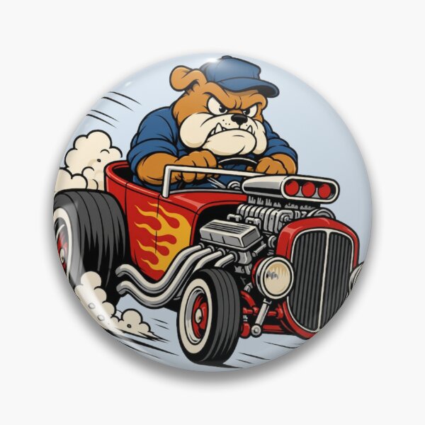 Item preview, Grumpy Dog Hot‑Rod Rampage – Full‑Throttle Cartoon Mayhem designed and sold by MischiefFoundry.