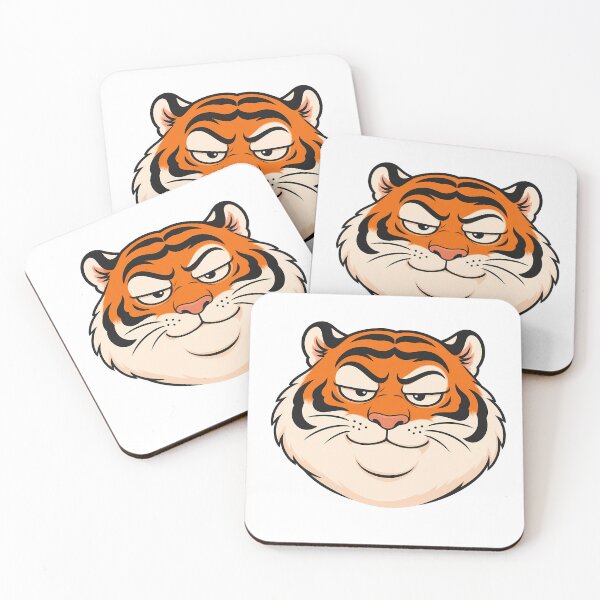 Item preview, Chubby Tiger Smug Round Face Portrait designed and sold by aigcx.