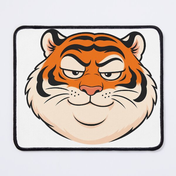 Item preview, Chubby Tiger Smug Round Face Portrait designed and sold by aigcx.