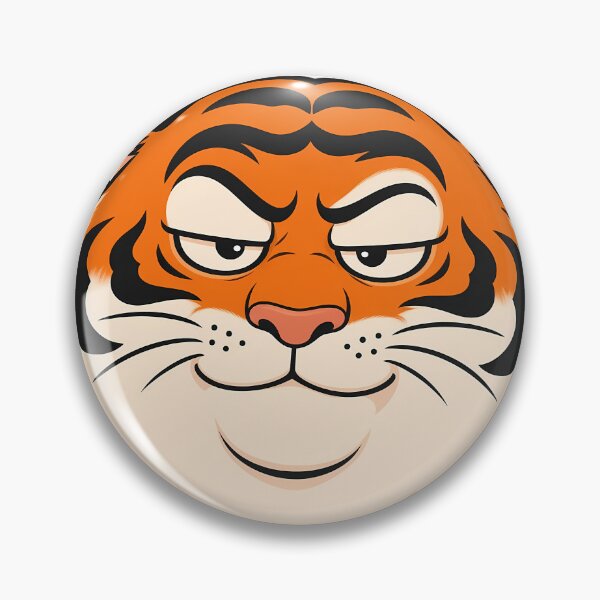 Item preview, Chubby Tiger Smug Round Face Portrait designed and sold by aigcx.