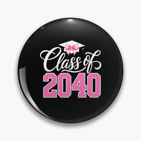 Item preview, Class of 2040 Pink Graduation Bow Graphic designed and sold by ROUX-ART.