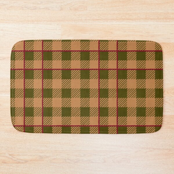 Item preview, Warm autumnal Farmhouse Gingham check with stripe, Hygge designed and sold by OhNoNotAgain42.