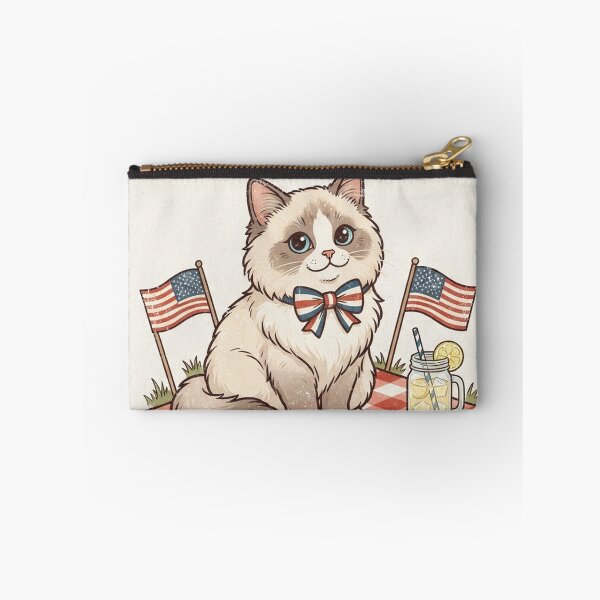 Item preview, Labor Day Ragdoll Cat Patriotic Picnic American Flags Pie Lemonade Cute designed and sold by Ghostlycats2026.