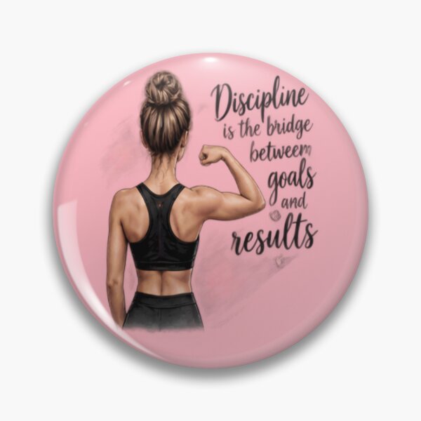 Item preview, Female Fitness Motivation Discipline Quote Art designed and sold by FABIOLA1970.