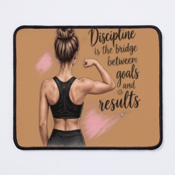 Item preview, Female Fitness Motivation Discipline Quote Art designed and sold by FABIOLA1970.