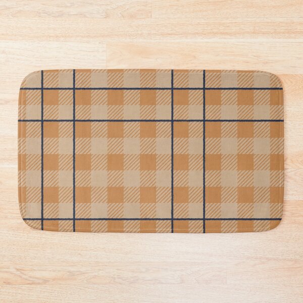 Item preview, Warm autumnal Farmhouse Gingham check with stripe, Hygge designed and sold by OhNoNotAgain42.
