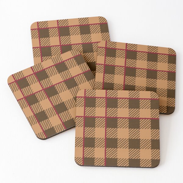 Item preview, Warm autumnal Farmhouse Gingham check with stripe, Hygge designed and sold by OhNoNotAgain42.