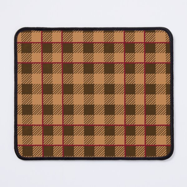 Item preview, Warm autumnal Farmhouse Gingham check with stripe, Hygge designed and sold by OhNoNotAgain42.