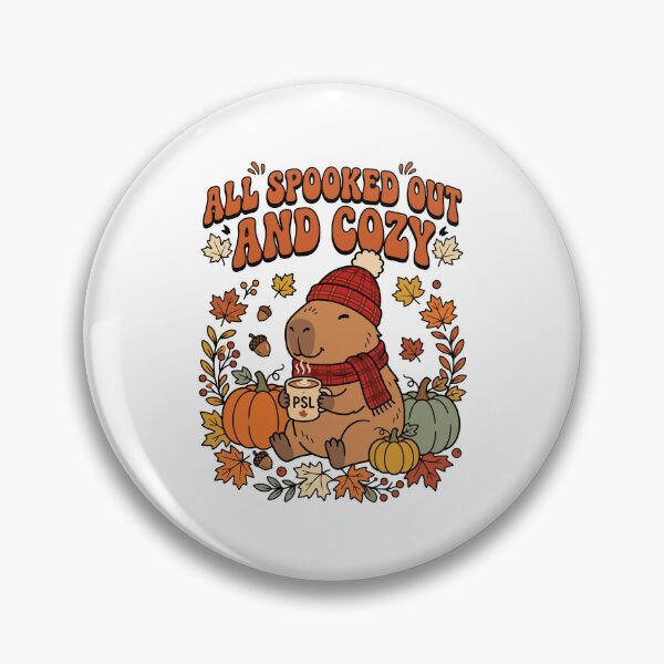 Item preview, Cozy Capybara Fall Pumpkin Spice All Spooked Out designed and sold by Steele-Art.