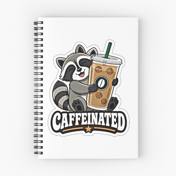 Item preview, Caffeinated Raccoon Coffee Sticker - Funny Animal Quote designed and sold by Jaani-T.