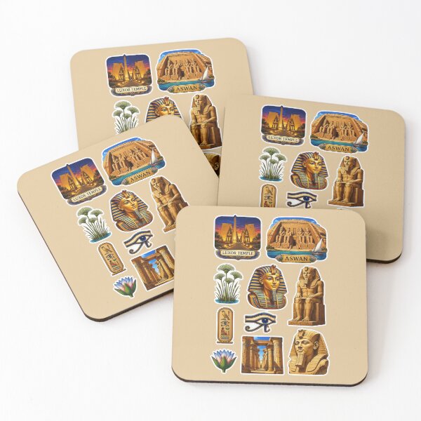 Item preview, Ancient Egypt Landmarks & Culture Sticker Pack - Luxor, Aswan, Pharaohs designed and sold by Yasmine Mohammed.