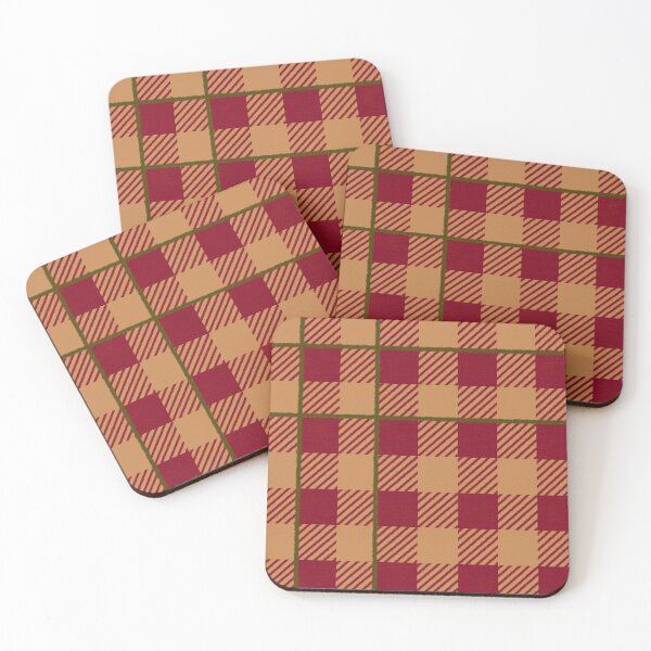 Item preview, Warm autumnal Farmhouse Gingham check with stripe, Hygge designed and sold by OhNoNotAgain42.