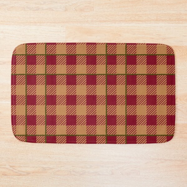 Item preview, Warm autumnal Farmhouse Gingham check with stripe, Hygge designed and sold by OhNoNotAgain42.