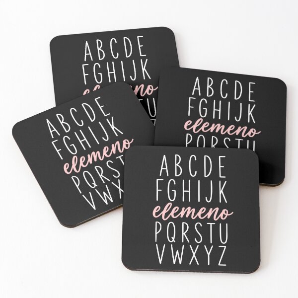 Item preview, alphabet pastel script letters on black background designed and sold by ROUX-ART.