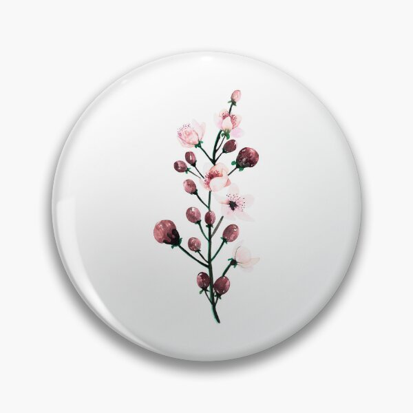 Item preview, Tall Pink Blossom Botanical Branch Watercolour designed and sold by ArithraStudio.