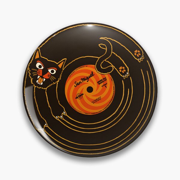 Item preview, Cat Scratch Vinyl Record Illustration – Brown & Orange Retro Music Cat Art | ⭐⭐⭐⭐⭐ designed and sold by Crafts4MeAndU.