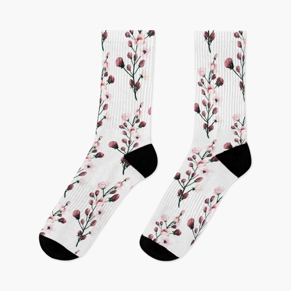Item preview, Tall Pink Blossom Botanical Branch Watercolour designed and sold by ArithraStudio.