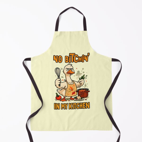 Item preview, No Bitchin In My Kitchen Funny Angry Duck Chef Cooking Quote designed and sold by NookMerch97 .