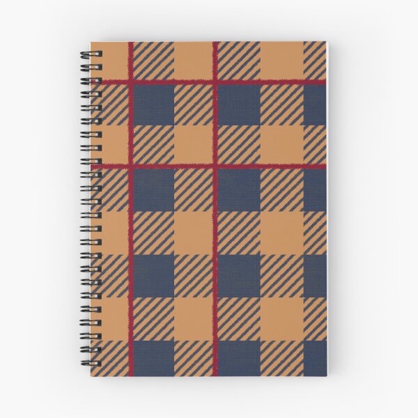 Item preview, Warm autumnal Farmhouse Gingham check with stripe, Hygge designed and sold by OhNoNotAgain42.