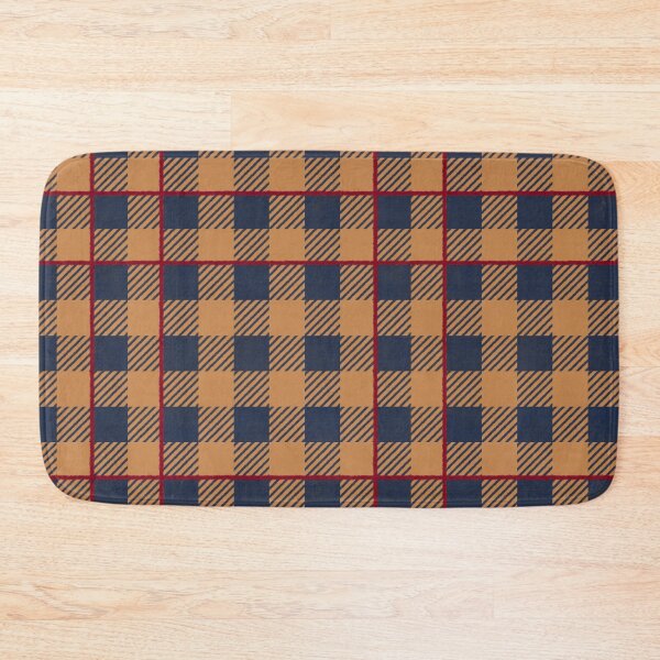 Item preview, Warm autumnal Farmhouse Gingham check with stripe, Hygge designed and sold by OhNoNotAgain42.