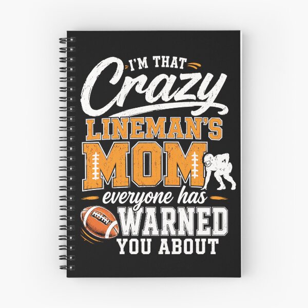 Item preview, lineman Funny Football Mom Warning Quote designed and sold by ROUX-ART.