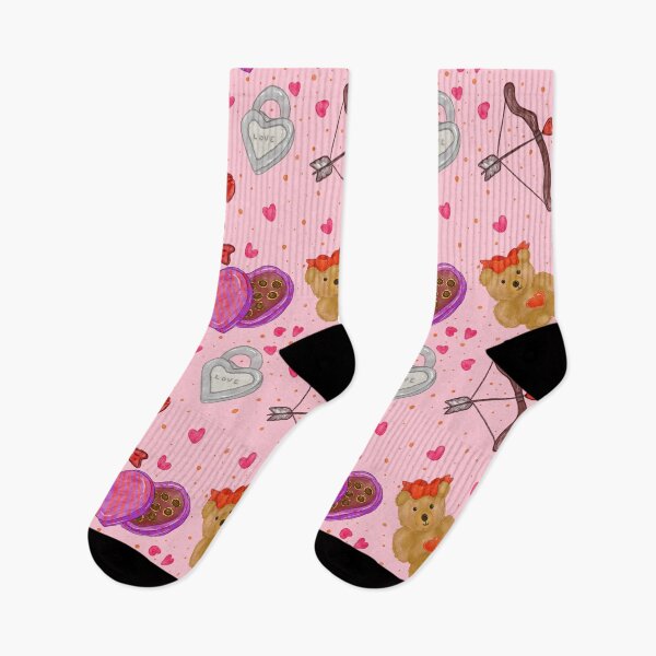 Item preview, Valentine's Day Seamless Pattern | Cute Love Illustration | Romantic Pink Hearts Teddy Bear Floral pattern designed and sold by alanamaeart.