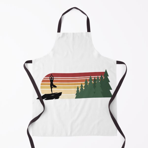 Item preview, Retro Yoga Tree Pose Silhouette Mountain Vintage Sunset Art designed and sold by pattman.