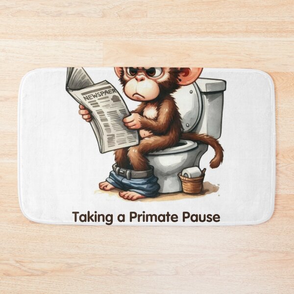 Item preview, Camiseta divertida de mono con la frase "Tomando una pausa como un primate" - Gráfico divertido de humor escatológico designed and sold by Chiedu10.