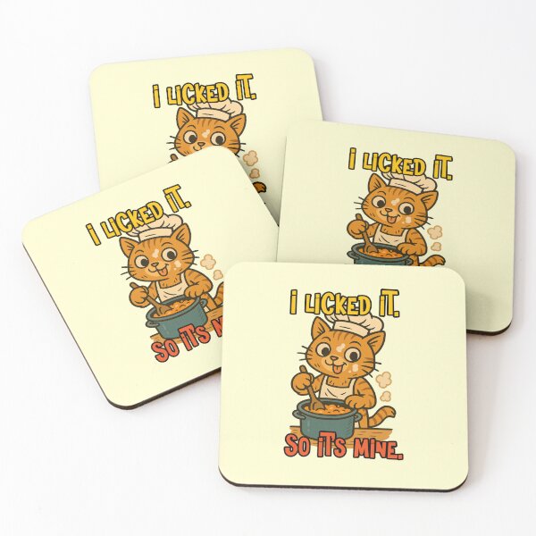 Item preview, I Licked It So Its Mine Funny Cat Chef Cooking Foodie Quote designed and sold by NookMerch97 .
