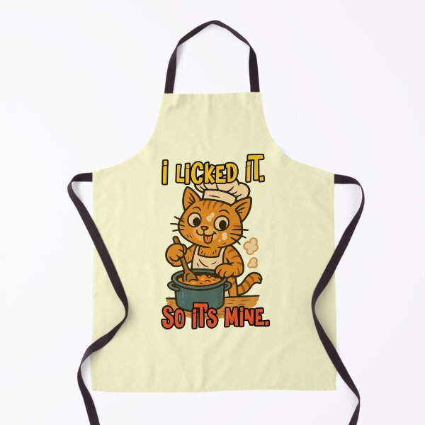 Item preview, I Licked It So Its Mine Funny Cat Chef Cooking Foodie Quote designed and sold by NookMerch97 .