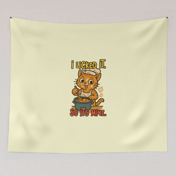 Item preview, I Licked It So Its Mine Funny Cat Chef Cooking Foodie Quote designed and sold by NookMerch97 .