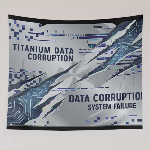 Item preview, Adversarial Titanium Data Corruption | System Failure Tech Art Design designed and sold by Uglyandcute.
