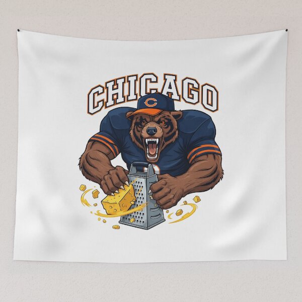 Item preview, Fierce Chicago Bear Grizzly Cheese Warrior Illustration designed and sold by JoshuaBry73262.