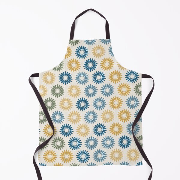 Artikelvorschau, Geometric Sunburst Rosette Pattern – Ocean & Gold entworfen und verkauft von TexSta.