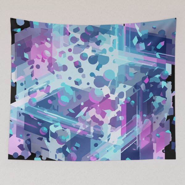 Item preview, Adversarial Pastel Crystal Glitch Pattern | Dreamy AI Fragment Art designed and sold by Uglyandcute.