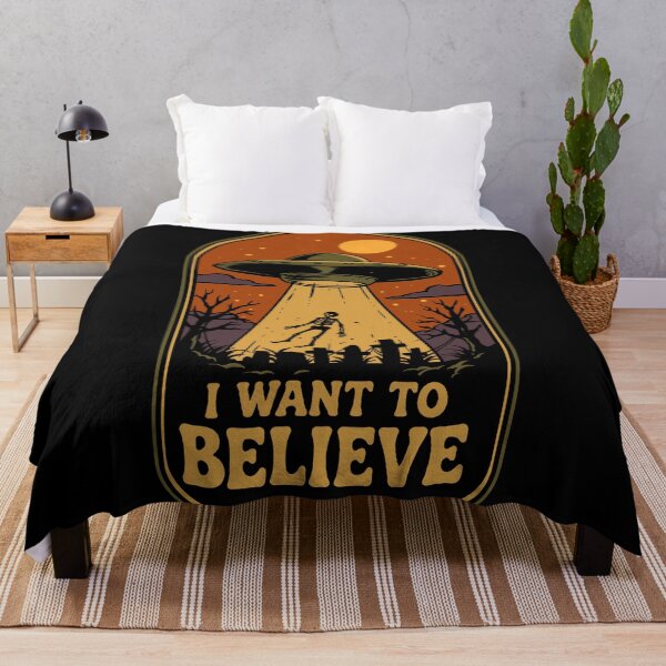 Item preview, Vintage UFO I Want to Believe Halloween Alien Abduction T-Shirt Design designed and sold by phsycartwork.