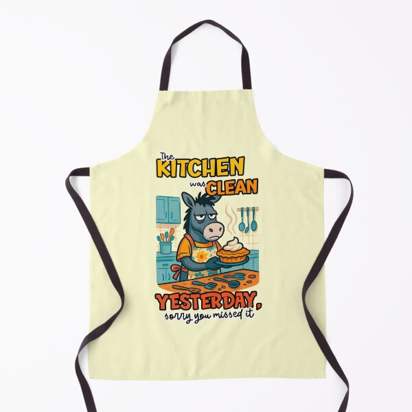 Item preview, The Kitchen Was Clean Yesterday Sorry You Missed It Funny Donkey Baker Quote designed and sold by nookmerch97.