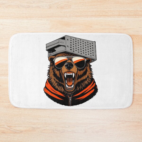 Item preview, Fierce Bear Gamer Cyberpunk Style Illustration designed and sold by JuliaGall25934.