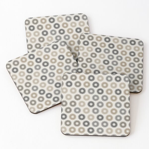 Item preview, Geometric Sunburst Rosette Pattern – Monochrome designed and sold by TexSta.
