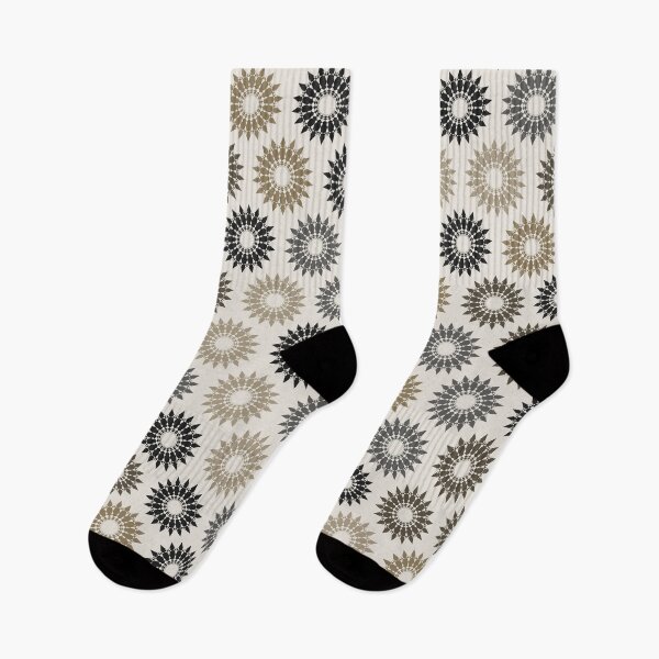 Item preview, Geometric Sunburst Rosette Pattern – Monochrome designed and sold by TexSta.