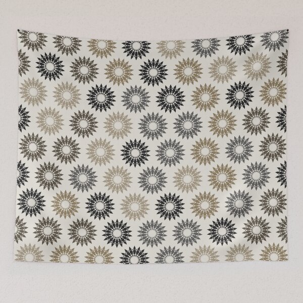 Item preview, Geometric Sunburst Rosette Pattern – Monochrome designed and sold by TexSta.