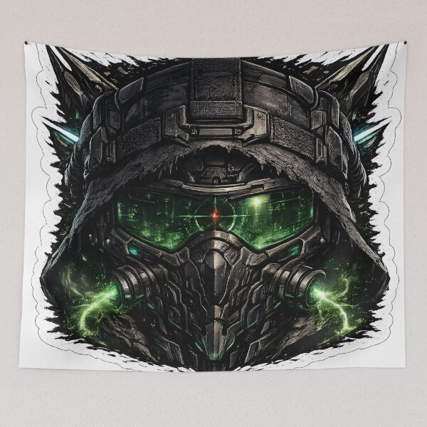 Item preview, Techwear Tactical Visor Cyber Punk Mask Art designed and sold by RiteshCenter .
